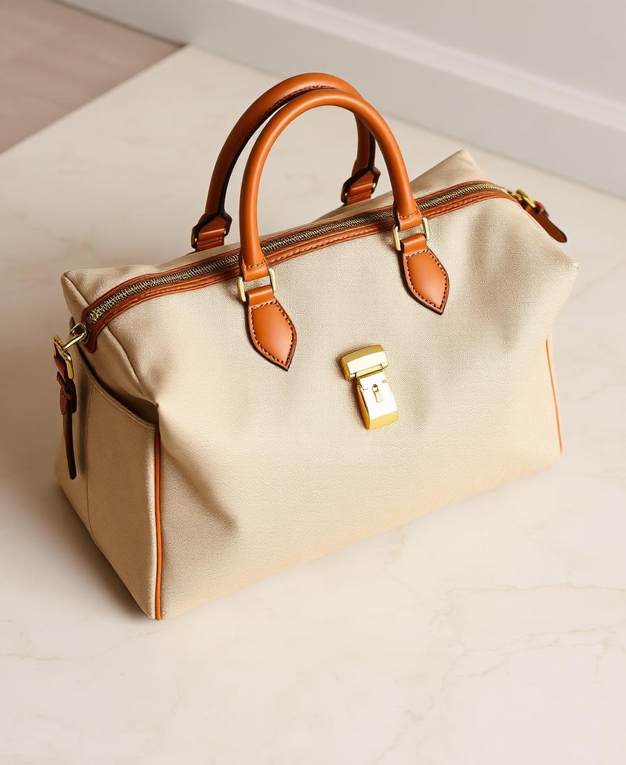 Louis Vuitton Keepall Bandoulière 50 in Monogram Canvas, Natural Cowhide